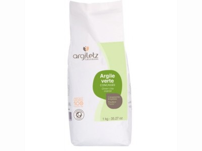 L'Herbier de Sophie - Argile Verte - Grain de concassée - Cataplasme, emplâtre, poultice - 1 kg