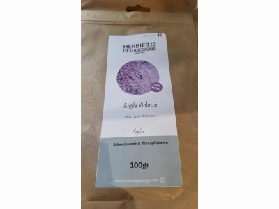 L'Herbier de Sophie - Argile violette - poche de 100 gr - herbier de Gascogne