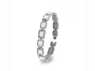 L'Herbier de Sophie - Bracelet Magnétique Aphrodite - Blanc - 21 cm- auris