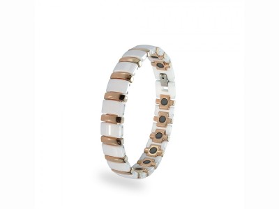 L'Herbier de Sophie - Bracelet magnétique Athéna Blanc - 16 cm - auris