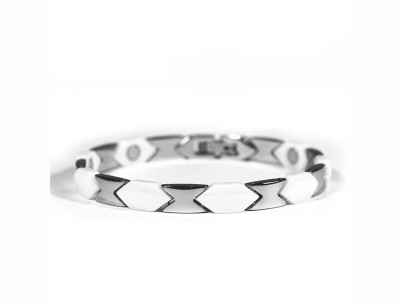 L'Herbier de Sophie - Bracelet magnétique ÉOS blanc - 18,5 cm-auris