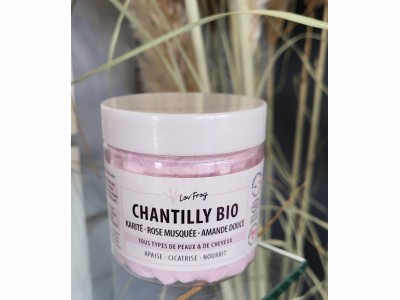 L'Herbier de Sophie - Chantilly- Karité -rose musquée-amande douce-pot 200ml-Lov'Frog-fabrication Française-Eco Cert-
