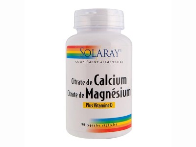 L'Herbier de Sophie - Citrate de Calcium Citrate de Magnésium Vit. D - Solaray - 90 capsules végétales