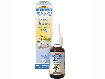 L'Herbier de Sophie - Complexe secours nuit paisible N°39N - Compte-Gouttes - Biofloral - 20 ml
