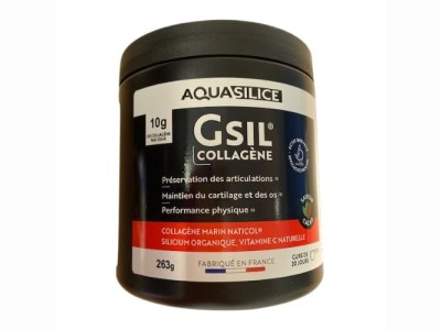 L'Herbier de Sophie - GSIL Collagène Saveur cacao poudre- Aquasilice-263 gr 