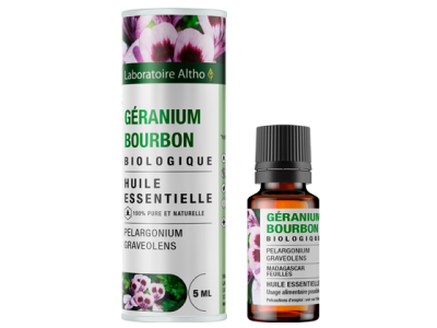 L'Herbier de Sophie - Huile essentielle de Géranium Bourbon BIO - Altho-5 ml