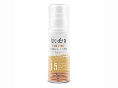 L'Herbier de Sophie - Huile solaire BIO SPF 15 - Bioregena - 90 ml