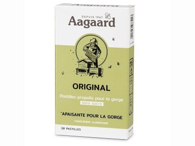 L'Herbier de Sophie - Original - Pastilles propolis pour la gorge sans sucre - Agaard - 30 pastilles