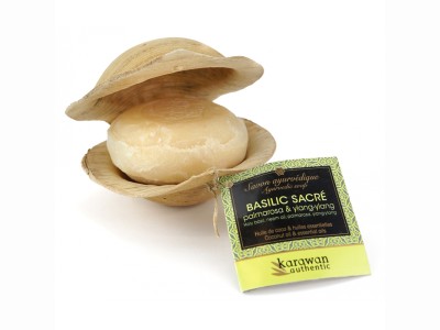 L'Herbier de Sophie - Savon ayurvédique Basilic Sacré - Karawan Authentic - 100g