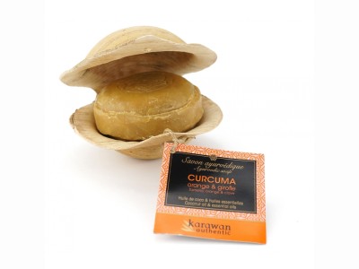 L'Herbier de Sophie - Savon ayurvédique Curcuma - Karawan Authentic - 100g