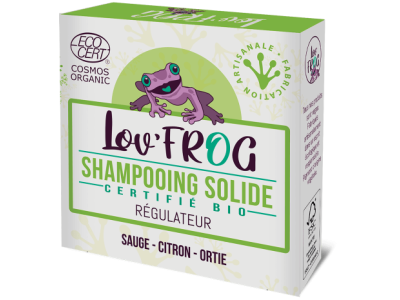 L'Herbier de Sophie - Shampooing solide régulateur BIO - Lov'Frog - 50g