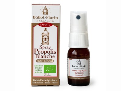 L'Herbier de Sophie - Spray propolis blanche sans alcool BIO - Ballot Flurin - 15 ml