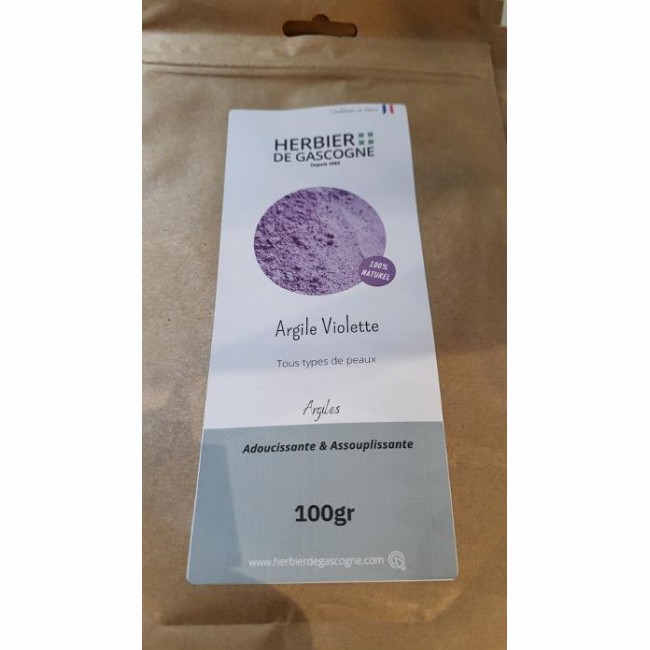 Argile violette - poche de 100 gr - herbier de Gascogne