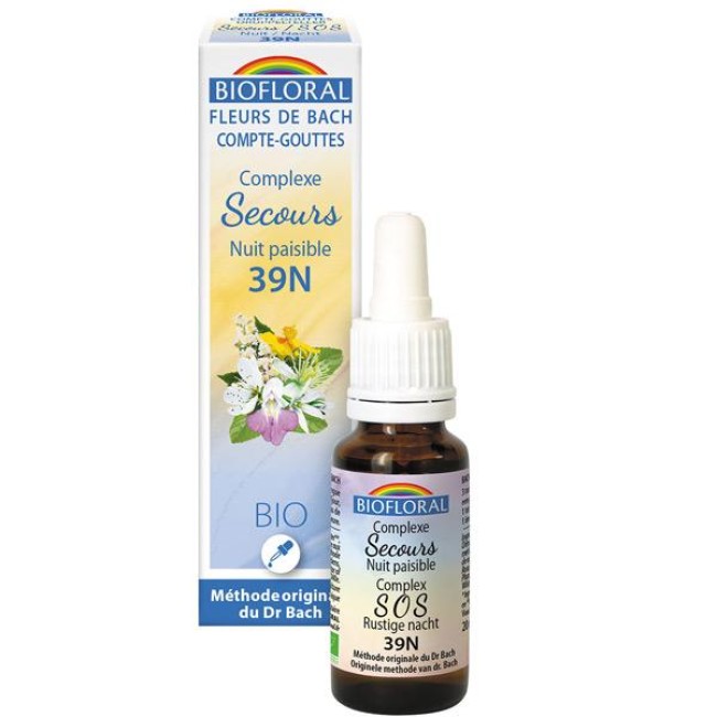 Complexe secours nuit paisible  - Compte-Gouttes - Biofloral - 20 ml