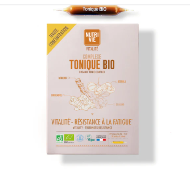 Complexe Tonique Bio - Nutrivie - 20 ampules