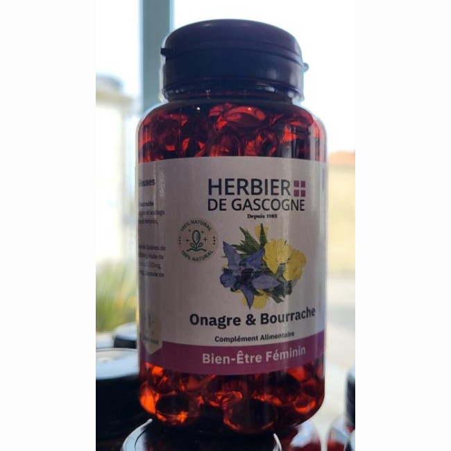 Huile de Onagre / Bourrache - L'Herbier de Gascogne - 200 capsules