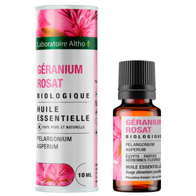 Huile essentielle Géranium Rosat Bio - Altho - 10 ml