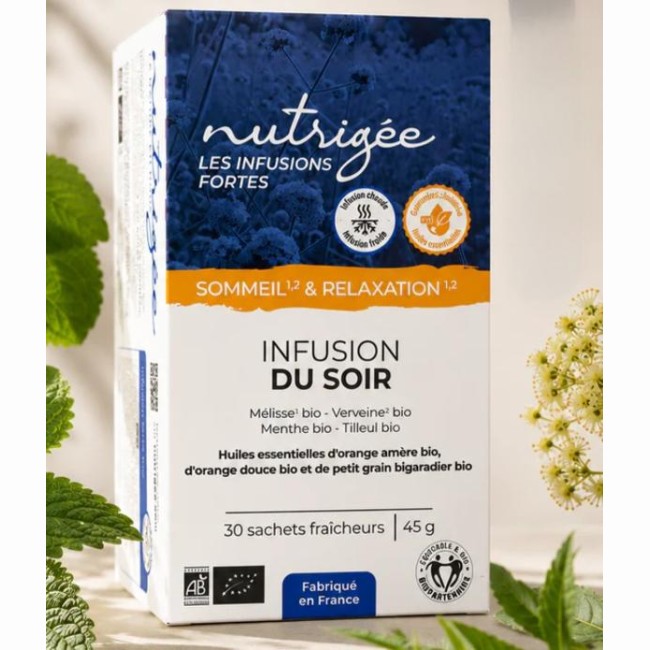 Infusion Bio Relaxante pour un Sommeil Profond- 30 sachets- Nutrigée