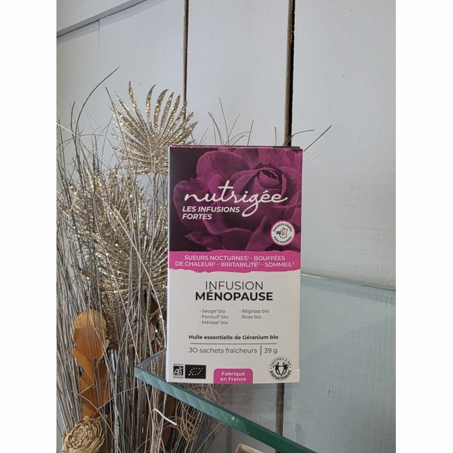 Infusion Ménopause - Soutien Naturel au Confort Féminin - 30 sachets - Nutrigée - Fabriqué en France