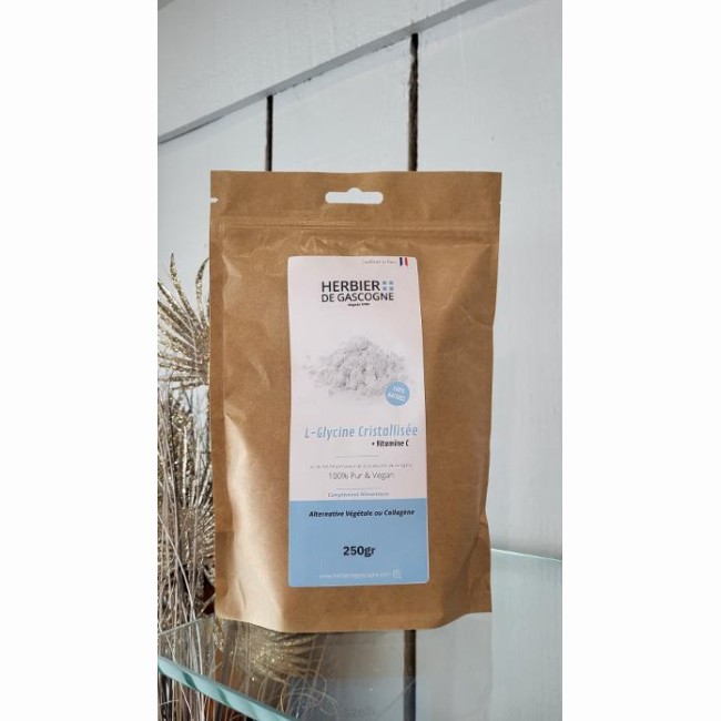 L-Glycine Poudre + Vitamine C -Herbier de Gascogne - poche de  250g