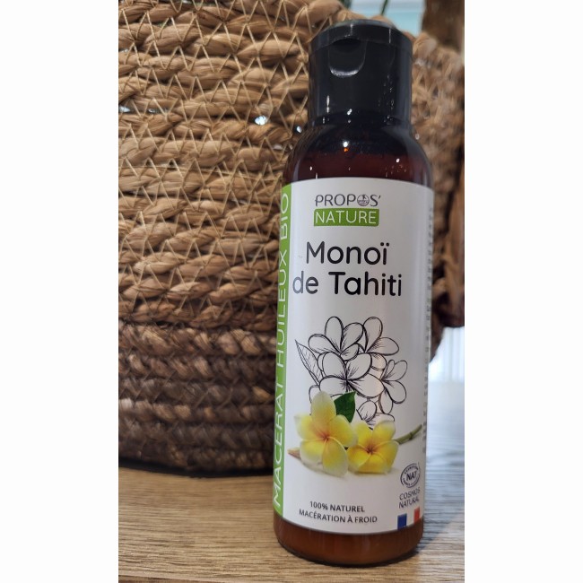 Monoï de Tahiti A.O.Brut - Macérât huileux- 100 ml - Propos'Nature