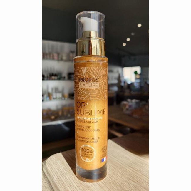 Or Sublime huile sèche nacrée - Propos Nature - 100 ml