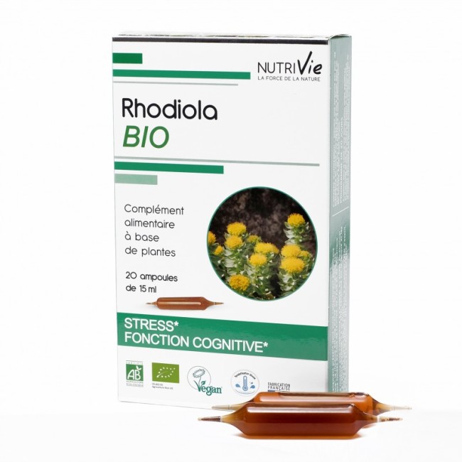 Rhodiola BIO - Nutrivie - 20 ampoules
