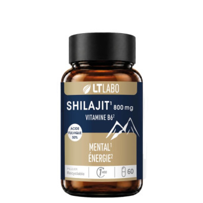 Shilajit 800 mg et B6 -Lt Laboratoire-60 Gélules 