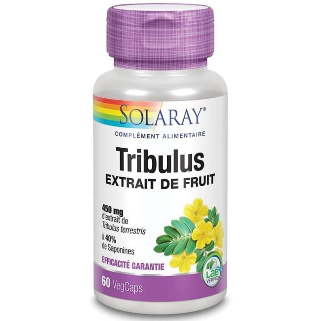Tribulus -extrait de fruit 450 mg - Solaray - 60 capsules 