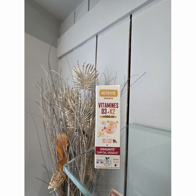 Vitamine D3 K2 Spray 1000 UI - Nutrivie - Spray 15 ml